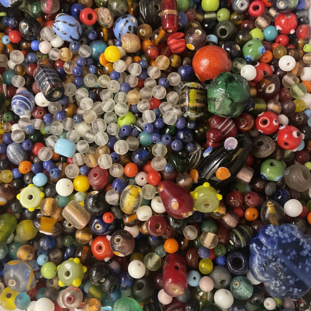Mix glaspärlor 1kg