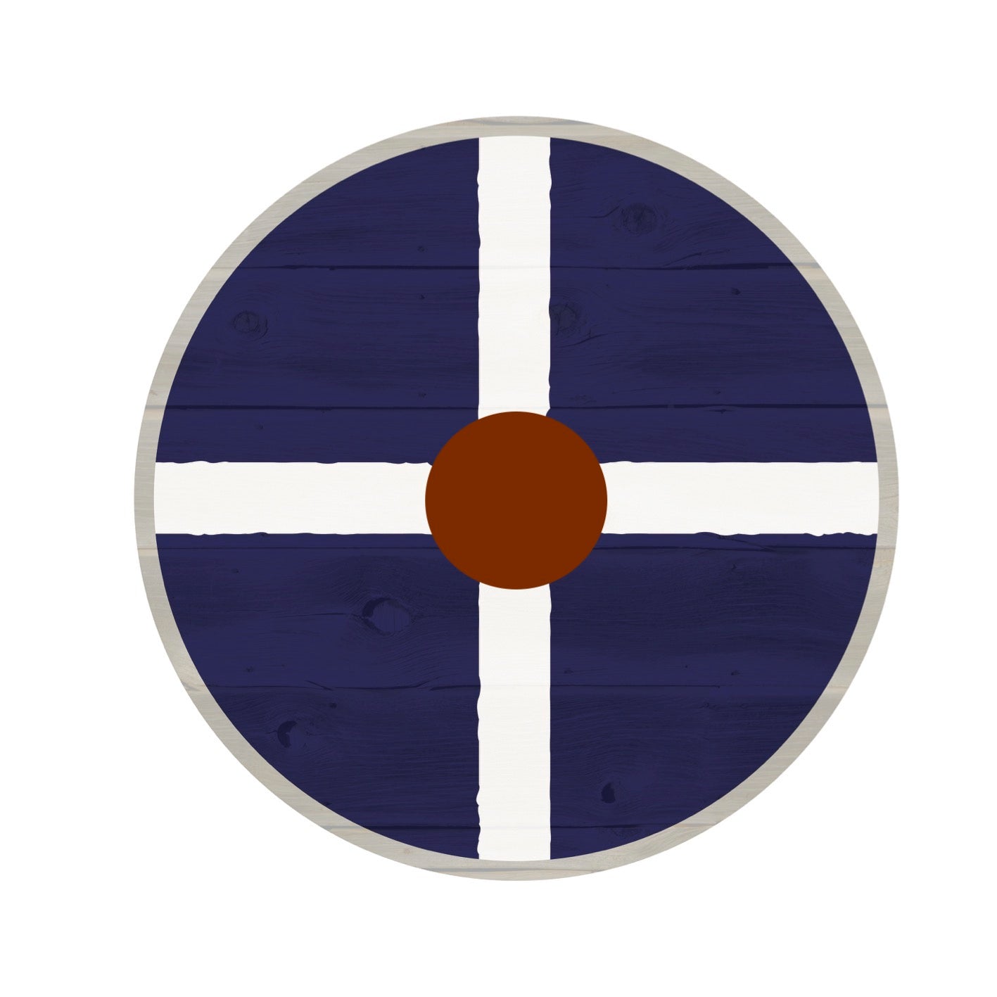 Vikingatida barnsköld blå/vit