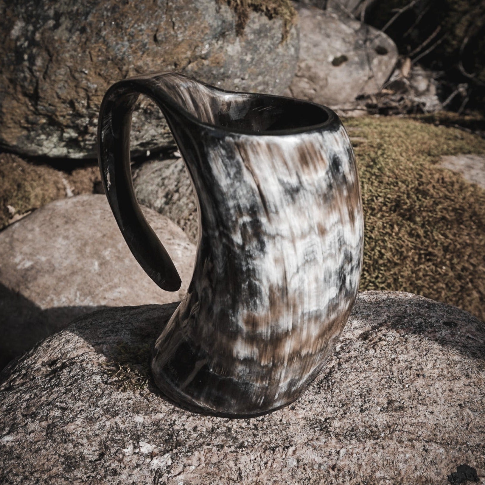 Stor kaffemugg i horn, 350 ml