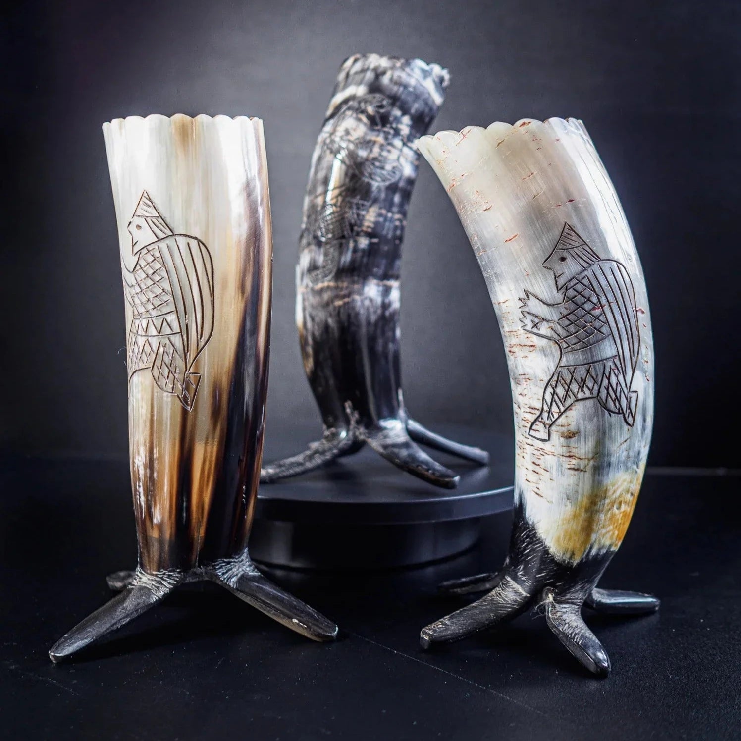 Graverat champagneglas