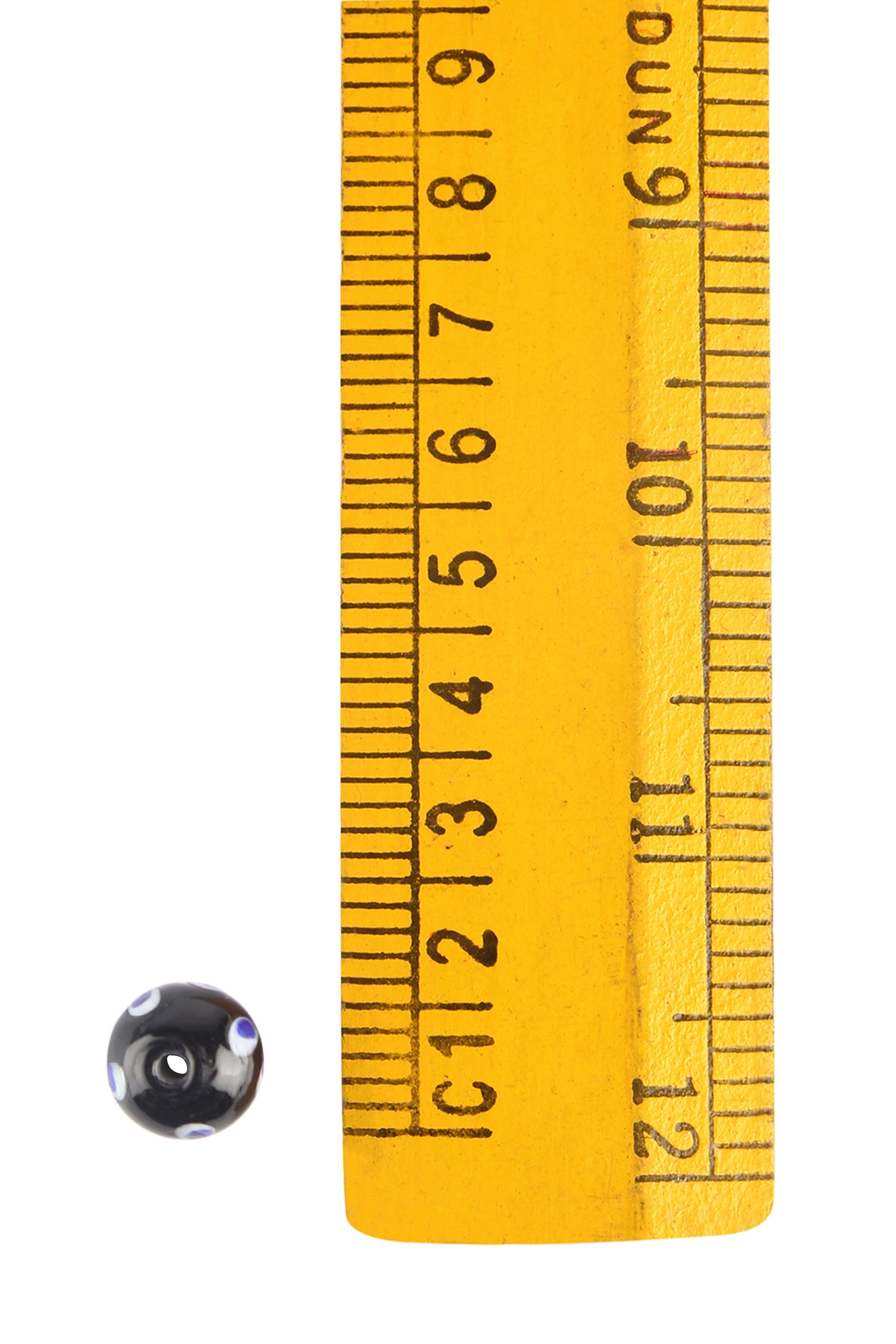 Blå glaspärla med ögondekor, 100 gram