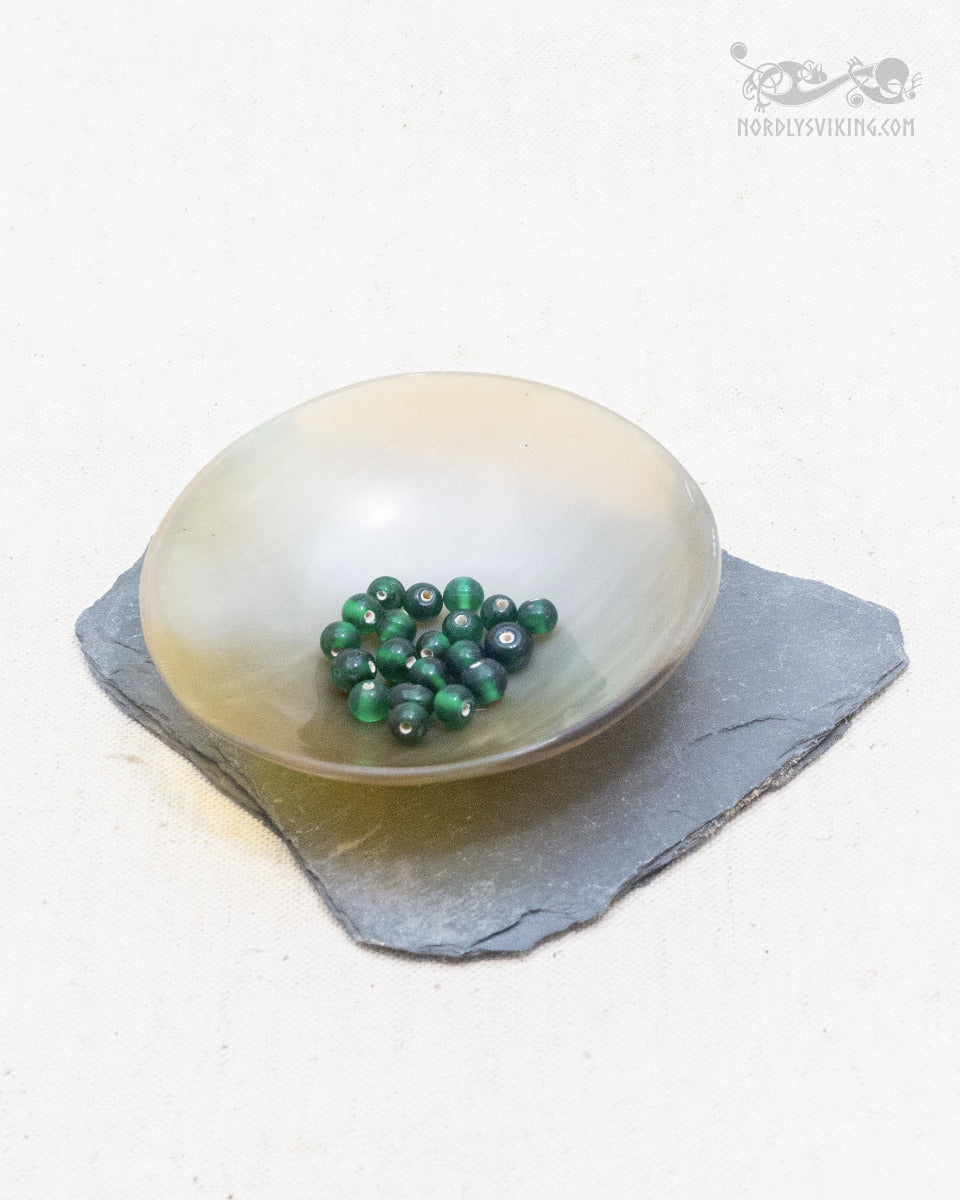 Små Gröna glaspärlor, 100 gram