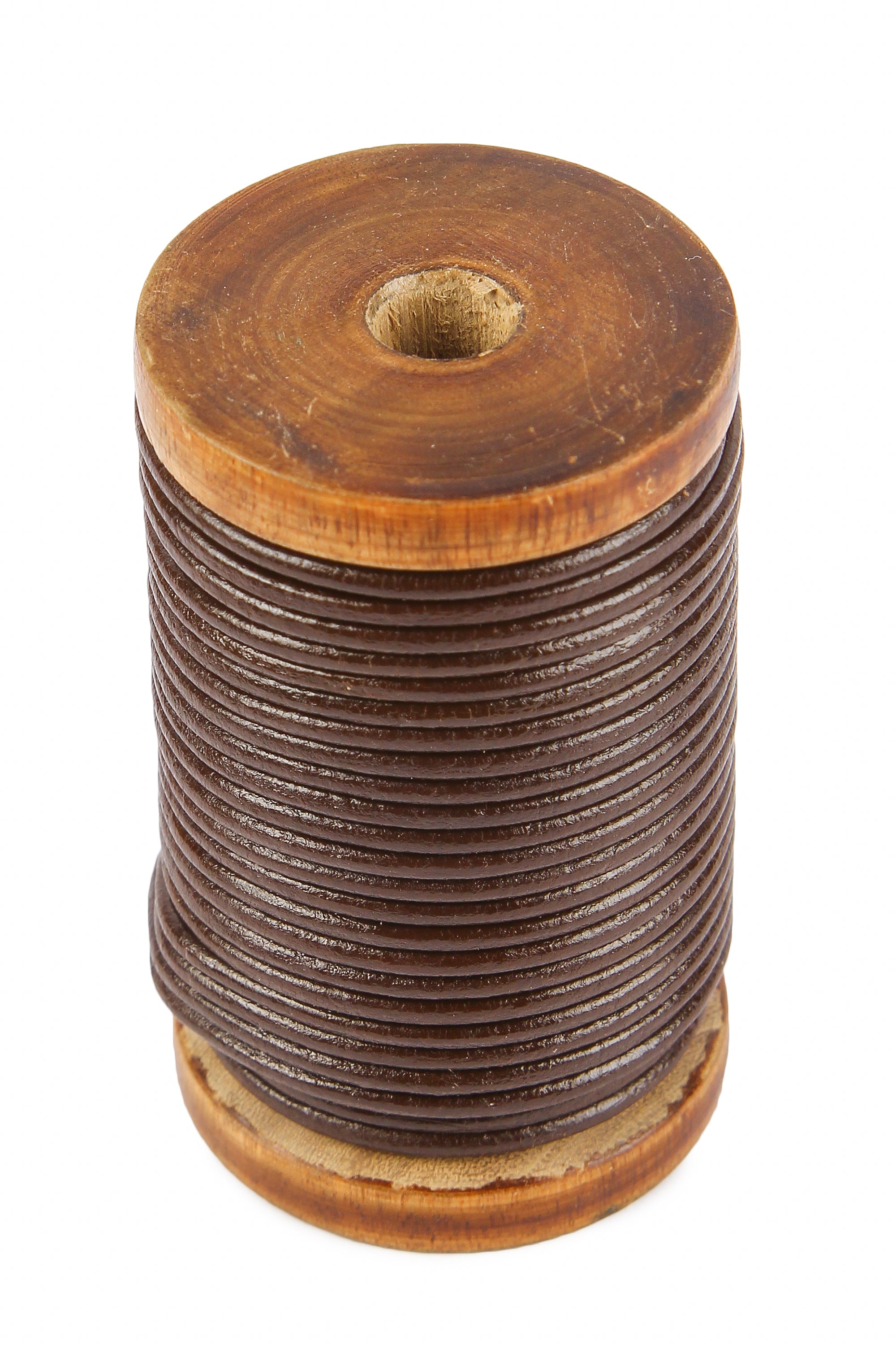 Läderband brun 5 meter, 2 mm