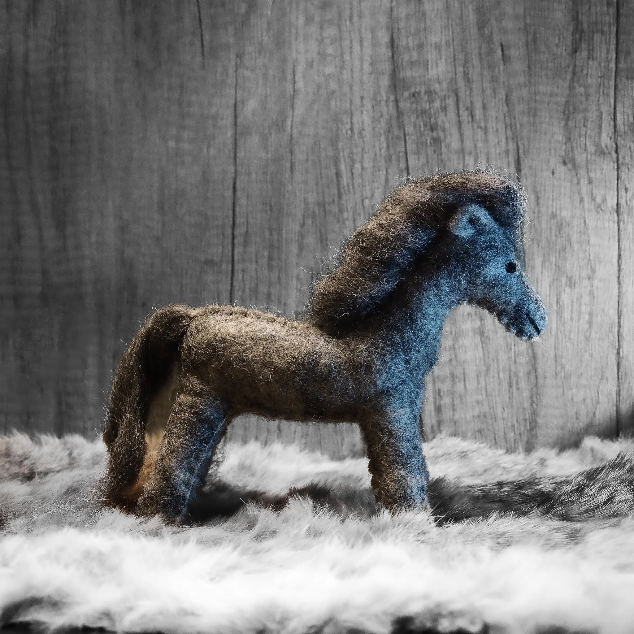 Large felted horse