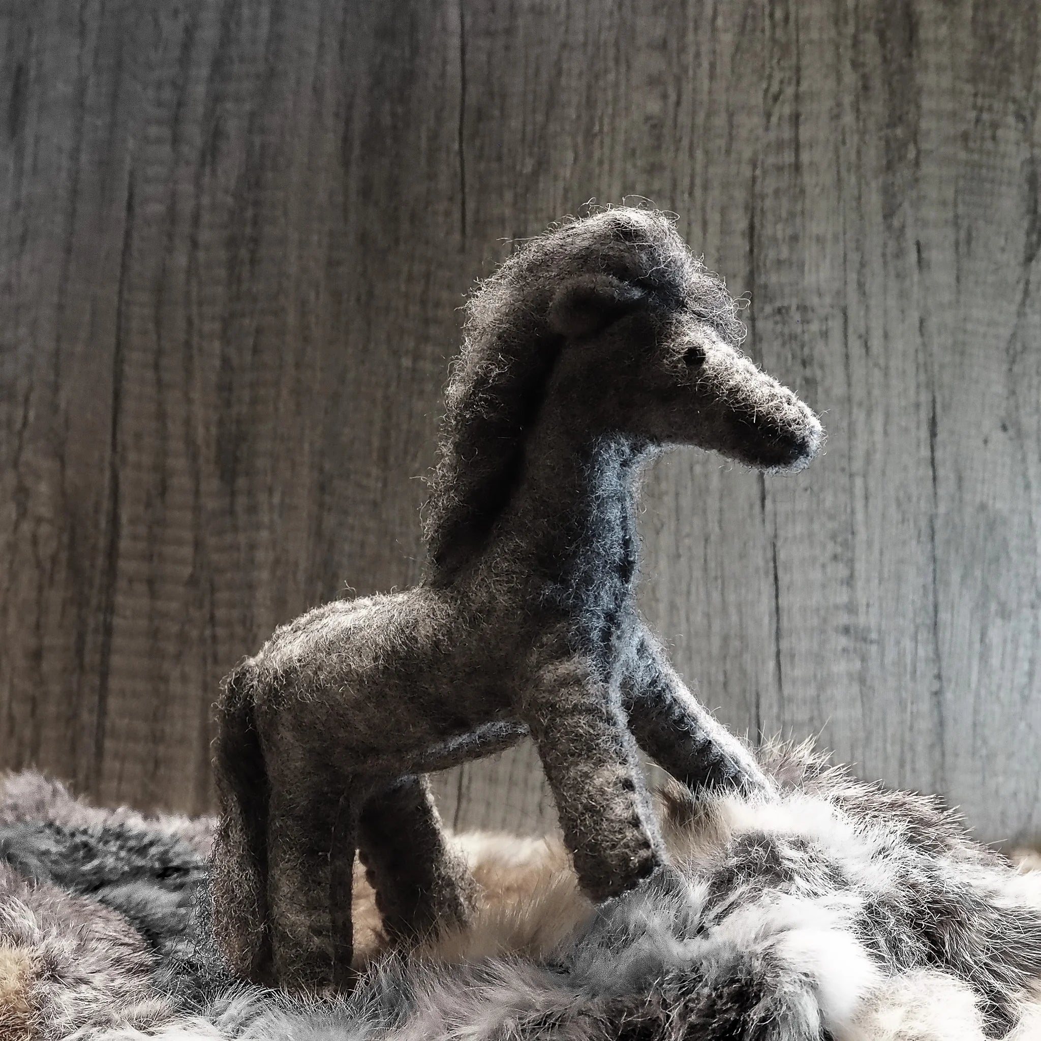 Large felted horse