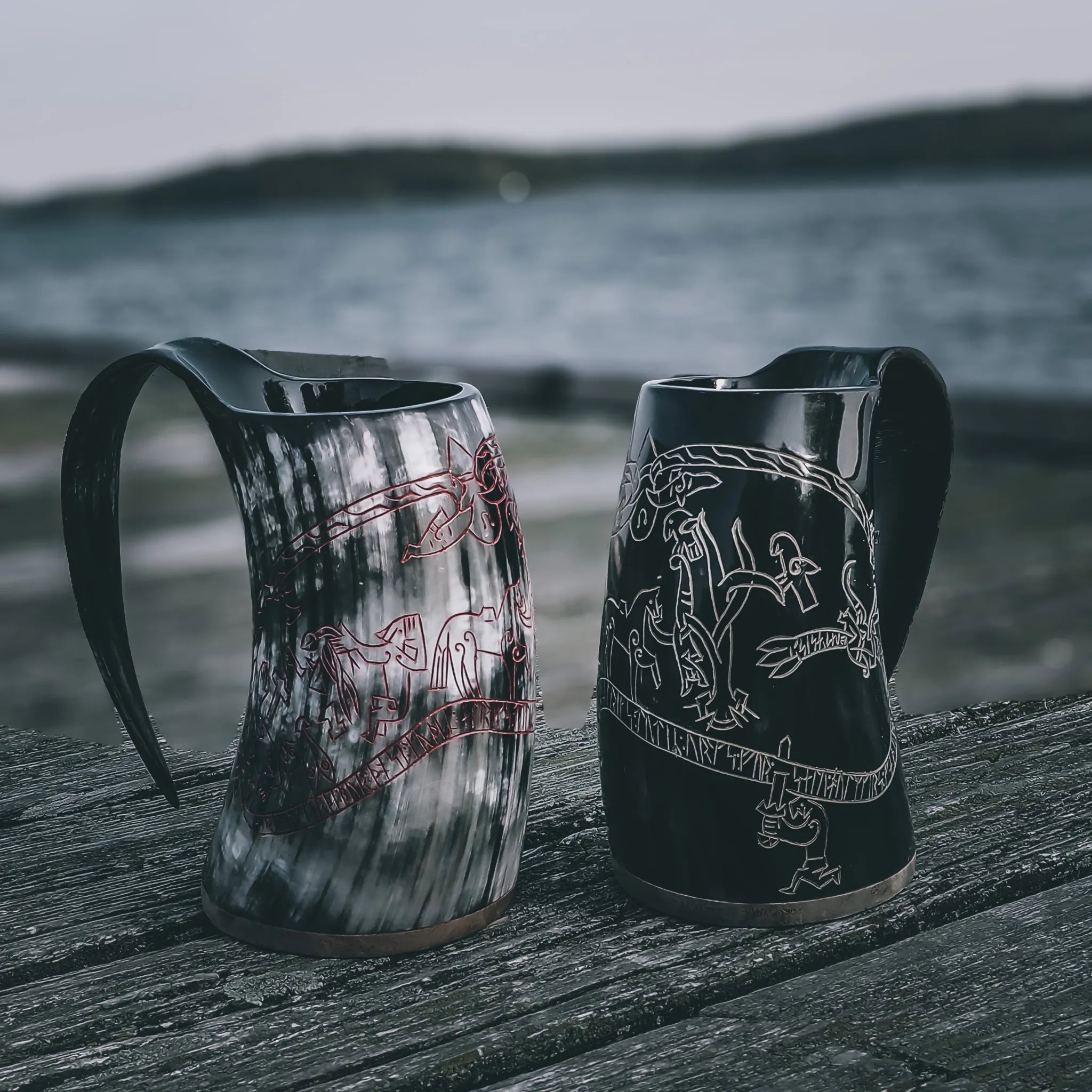 Graverad mugg, sigurdsagan ca 500 ml