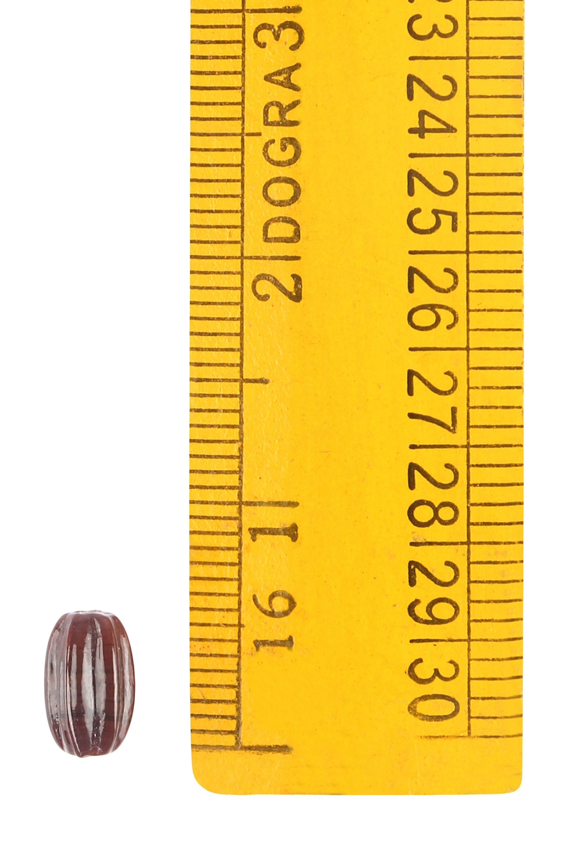 Brown glass bead, Taxinge, 100 grams