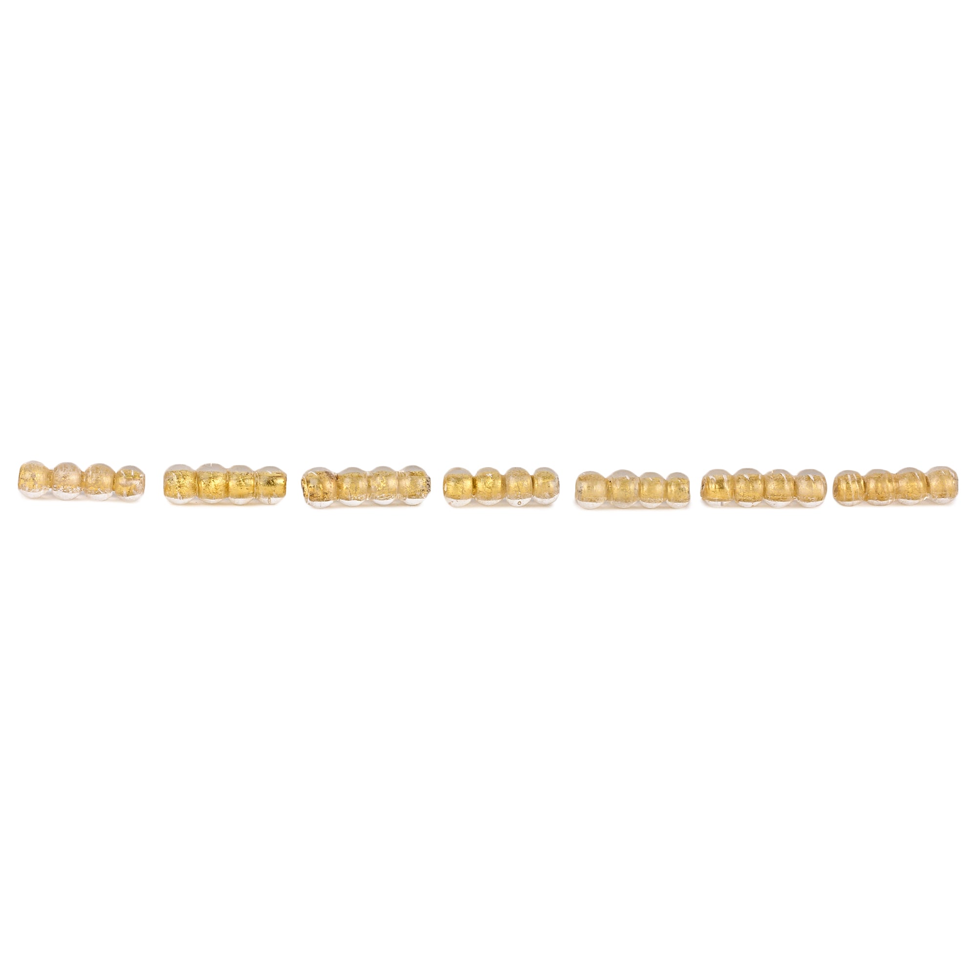 Glass bead with gold, 100 grams