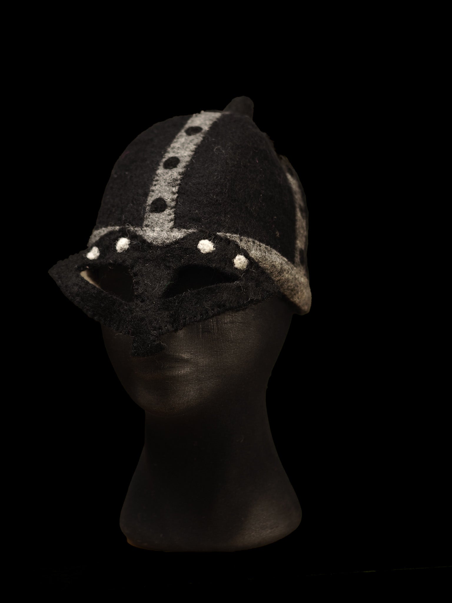Viking helmet/winter cap in felted wool