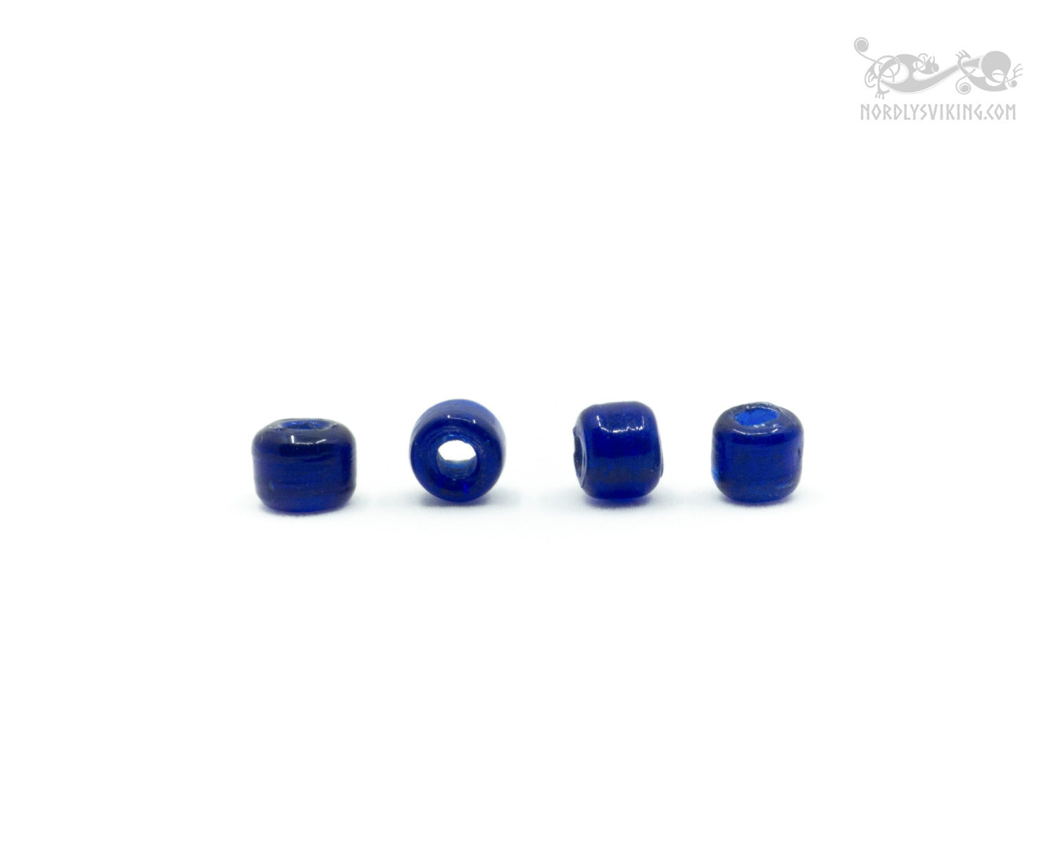 Blue glass bead square