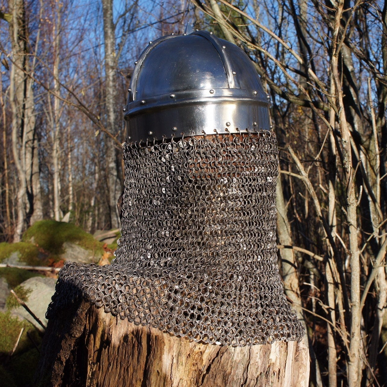 Hjälm  Viking Gjermundbu med brynja